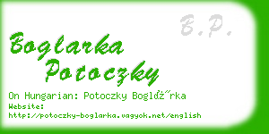 boglarka potoczky business card